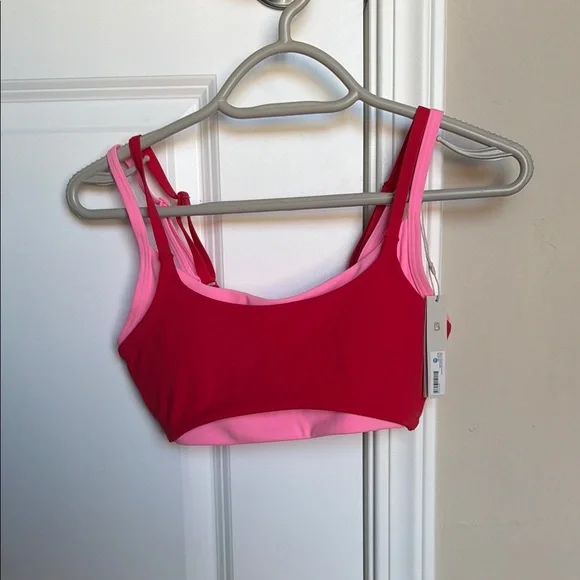 Women's Red and Pink Buff Bunny Leggings and Sports Bra - Picture 2 of 4